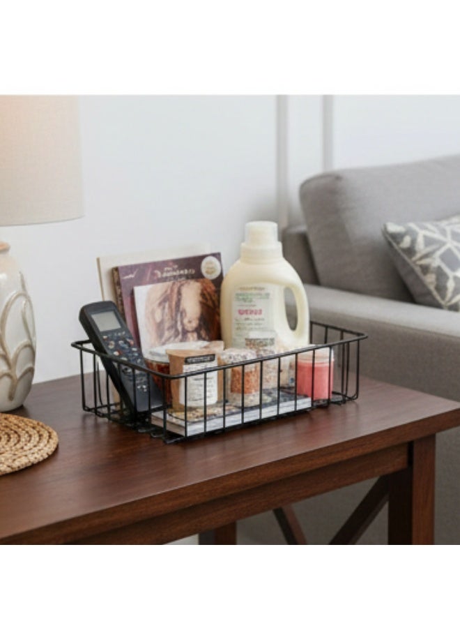 سلة تنظيم كبيرة وعصرية للفواكه ولوازم المكتب - 29 × 18 سم، حاوية مفتوحة أنيقة للاستخدام في المطبخ أو المكتب - سهلة التنظيف وعملية... - Image 3